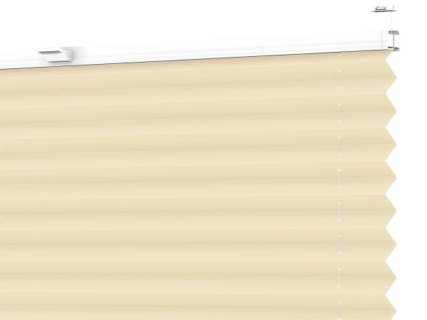 Plisé rolety LUX - látka Almond 11192 - BLACKOUT (zatemňujúca)
