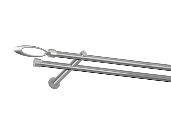 Garniža 19x19mm - drážková tyč - 2rady - VENEZIA - satin 1