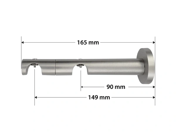 Garniža 19x19mm - drážková tyč - 2rady - BELUNO - satin 3