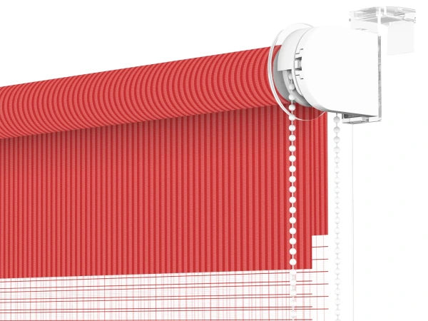 Jaluzele cu role MINI - zi și noapte - material Bahama 1804 - roșu 3