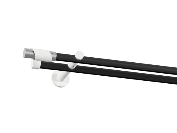 Garniža 19x19mm drážková tyč - 2rady - PARIS - čierno biela 1