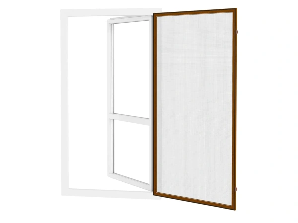 Siete proti hmyzu na DVERE - pántové - DUB ZLATÝ - drevoimitácia - bez priečky 2