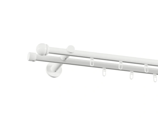 Garniža 19x19mm drážková tyč - 2rady - TODI MAX - biela