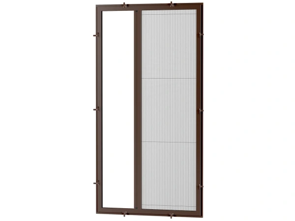 Plase anti-insecte pentru UȘI - PLISSE EASY- MARO ÎNCHIS RAL8019