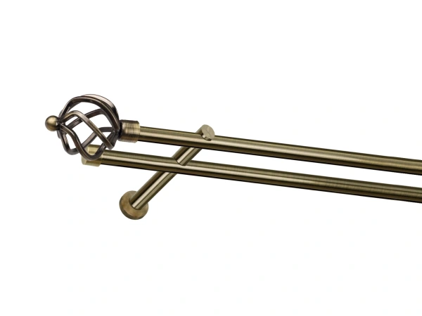 Garniža 19x19mm - drážková tyč - 2rady - SPIRAL - antik 1