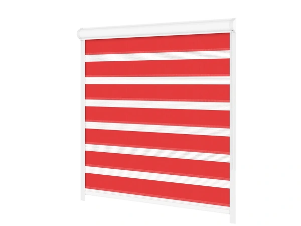 Roller blind SWING LITE - zi și noapte - țesătură Zakynthos 17 - roșu 1