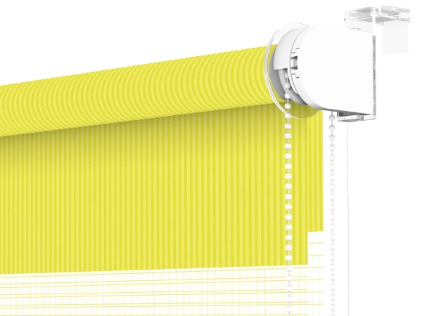 Roleta MINI - deň a noc - látka Bahama 1805 - citrónovo zelená 3