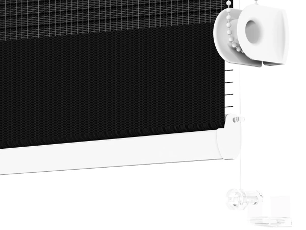 Jaluzele cu role MINI - zi și noapte - țesătură Zakynthos 10 - negru 4