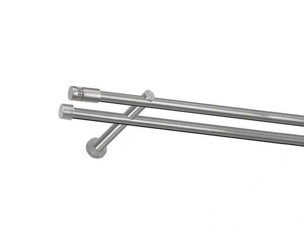 Garniža 19x19mm - drážková tyč - 2rady - CYLINDER CRYSTAL - satin 1