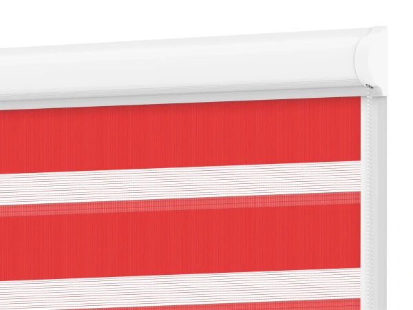 Roller blind SWING LITE - zi și noapte - țesătură Zakynthos 17 - roșu