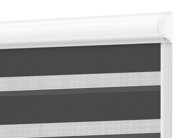 Roleta SWING PREMIUM - deň a noc - látka Bahama 1820 - tmavo sivá