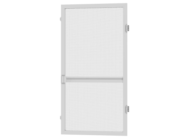 Plase anti-insecte pentru UȘI - cu balamale - GRI RAL9006 - cu traversă