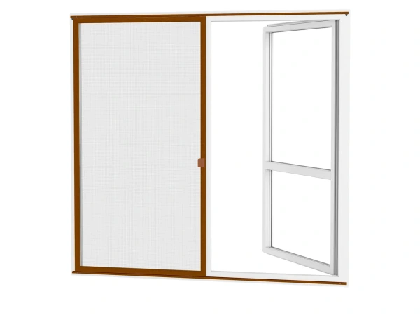 Siete proti hmyzu na DVERE - posuvné - DUB ZLATÝ - drevoimitácia - bez priečky 2