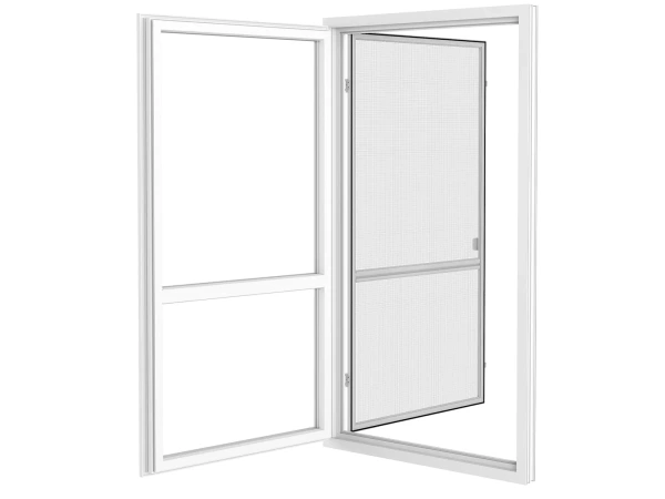 Siete proti hmyzu na DVERE - pántové - SIVÁ - RAL 9006 - s priečkou 4