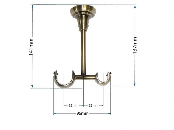 Garniža 25x16mm - 2rady - PULLO - antik 4