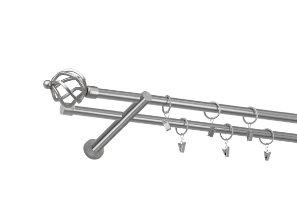 Garniža 16x16mm - 2rady - SPIRAL - satin