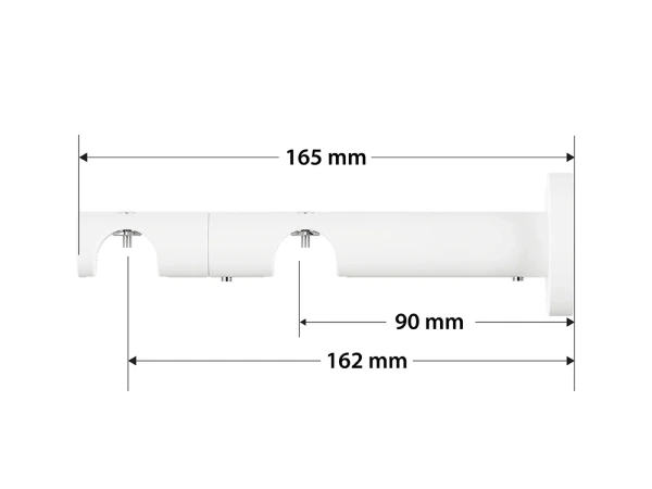 Garniža 19x19mm drážková tyč - 2rady - GABI - biela 4