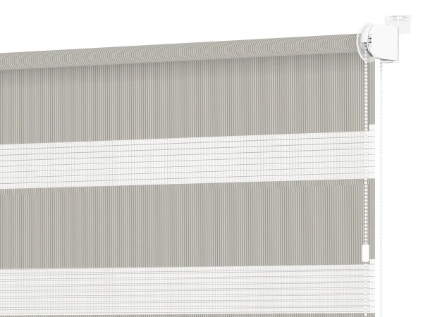 Roleta MINI - deň a noc - látka Bahama 1806 - sivá