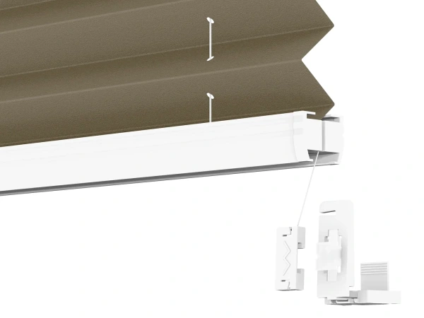 Plisé rolety LUX - látka Dark Coffee 11198 - BLACKOUT (zatemňujúca) 5