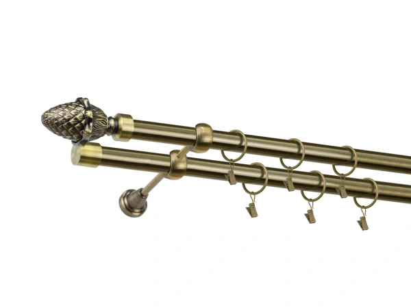 Garniža 25x25mm - 2rady - ŽALUĎ - antik