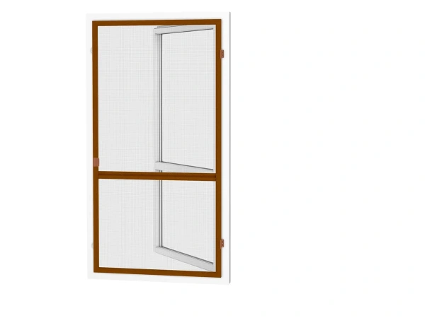 Siete proti hmyzu na DVERE - pántové - DUB ZLATÝ - drevoimitácia - s priečkou 1