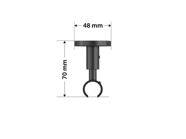 Garniža 19mm drážková tyč - 1rad - PARIS - čierna 5