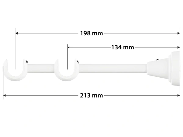 Garniža 19x19mm obyčajná tyč - 2rady - TECHNO - čierno biela 4