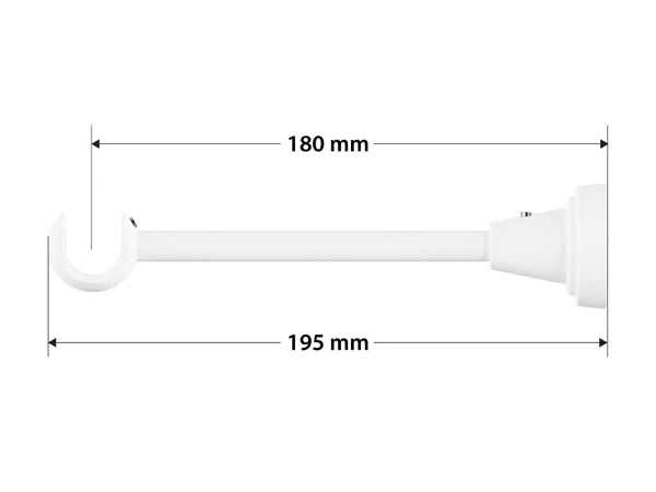 Garniža 19mm obyčajná tyč - 1rad - GUĽA CRYSTAL - biela 4