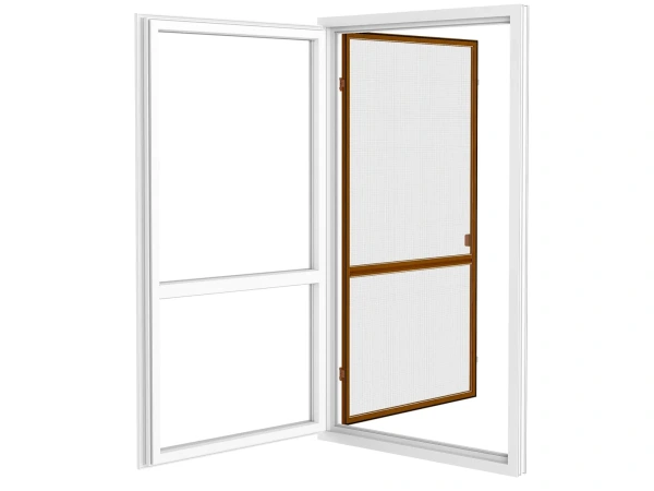 Siete proti hmyzu na DVERE - pántové - DUB ZLATÝ - drevoimitácia - s priečkou 4