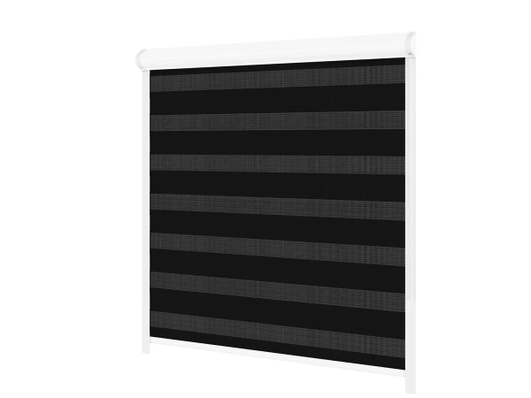 Jaluzele cu role SWING PREMIUM - zi și noapte - țesătură Zakynthos 10 - negru 2