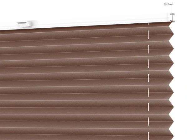 Plisé rolety LUX - látka Woody brown 11056 - PEARL