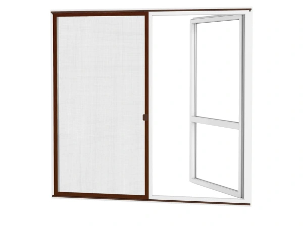 Siete proti hmyzu na DVERE - posuvné - ORECH - drevoimitácia - bez priečky 2