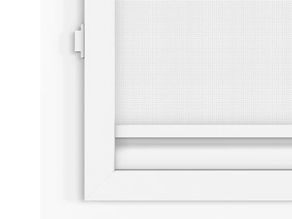Siete proti hmyzu na DVERE - pántové - BIELA - RAL 9016 - bez priečky 7