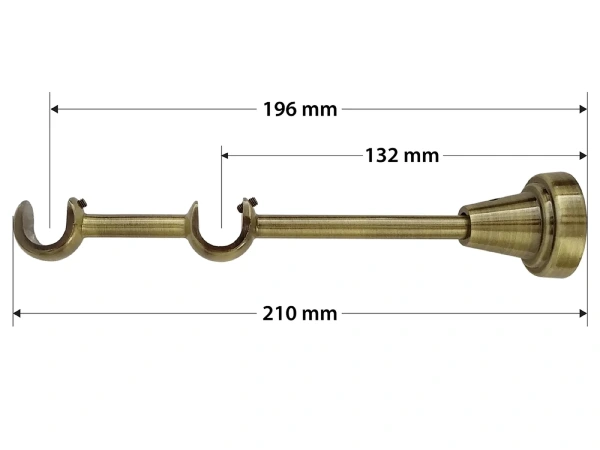 Garniža 16x16mm - 2rady - PULLO - antik 4