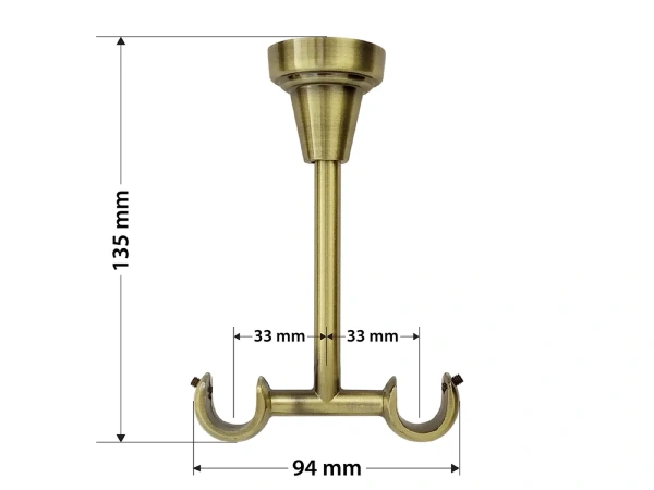 Garniža 16x16mm - 2rady - MILANO CRYSTAL - antik 5