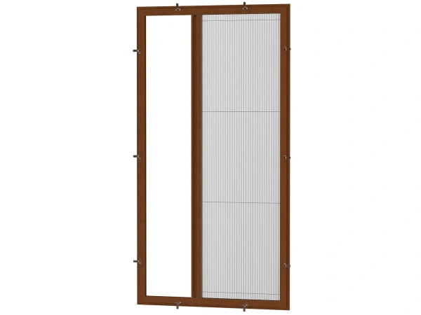 Plase anti-insecte pentru UȘI - PLISSE EASY- NUC 2179 - IMITAȚIE LEMN