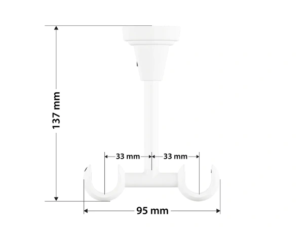 Garniža 19x19mm obyčajná tyč - 2rady - TODI MAX - čierno biela 5