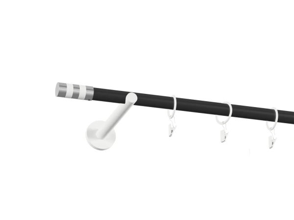 Garniža 19mm obyčajná tyč - 1rad - VALEC - čierno biela