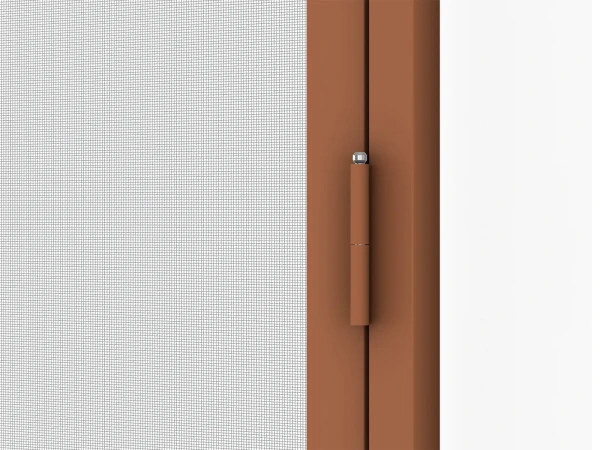 Plasă anti-insecte pentru UȘI - cu balamale SMART - MARO RAL8003 - cu traversă 8