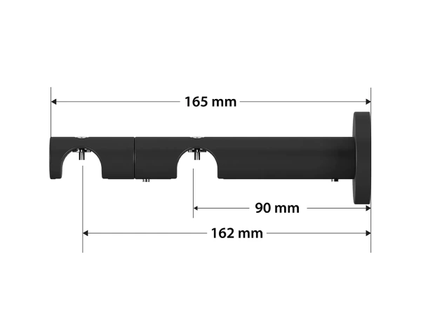 Garniža 19x19mm drážková tyč - 2rady - CYLINDER CRYSTAL - bielo čierna 4