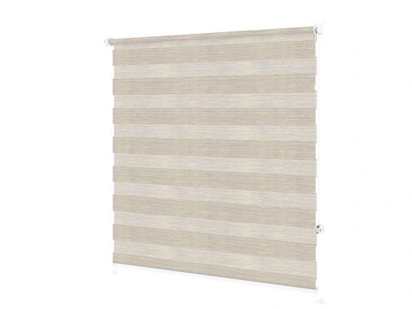 Roleta MINI - deň a noc - látka Maurícius 69 - béžová (čierny dekor) 2