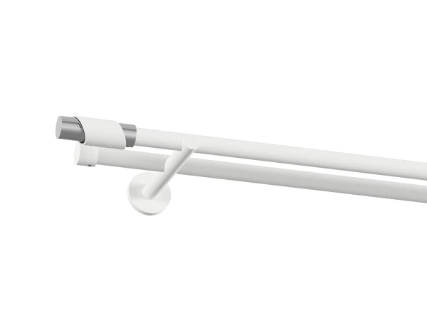 Garniža 19x19mm obyčajná tyč - 2rady - PARIS - biela 1