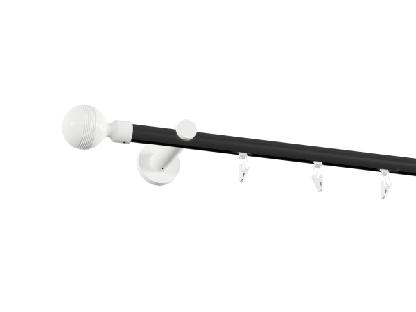 Garniža 19mm drážková tyč - 1rad - GABI - čierno biela 2