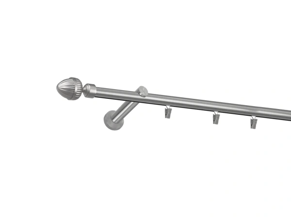 Garniža 19mm - drážková tyč - 1rad - ODEON - satin