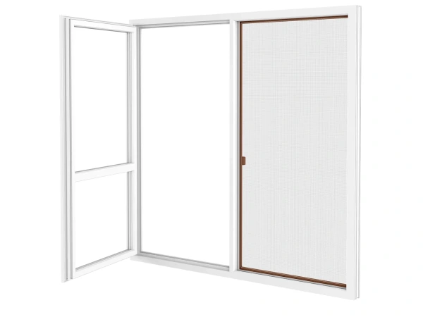 Siete proti hmyzu na DVERE - posuvné - HNEDÁ - RAL 8003 - bez priečky 4