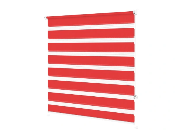 Roller blind MINI - zi și noapte - țesătură Zakynthos 17 - roșu 1