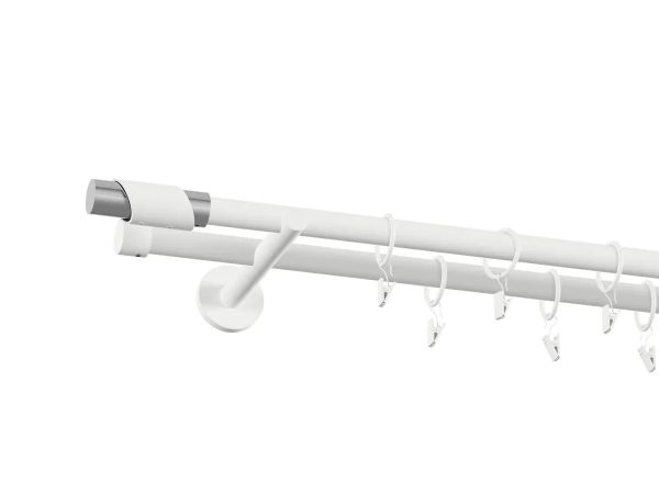 Garniža 19x19mm obyčajná tyč - 2rady - PARIS - biela