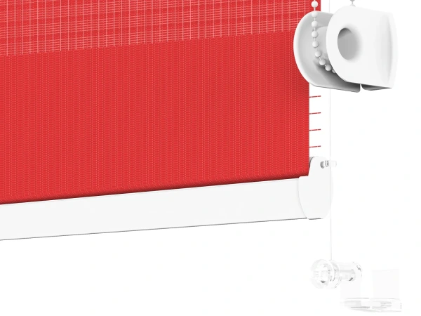 Roller blind MINI - zi și noapte - țesătură Zakynthos 17 - roșu 4