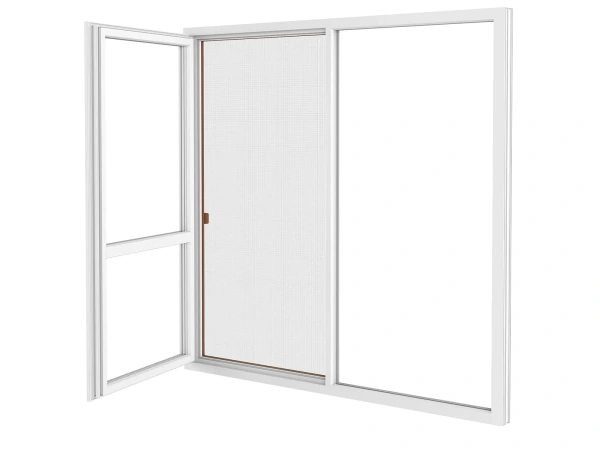 Siete proti hmyzu na DVERE - posuvné - HNEDÁ - RAL 8003 - bez priečky 3