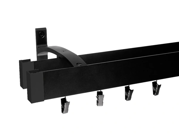 Garniža MODERN 2-drážková - na stenu - odtieň ČIERNA 1